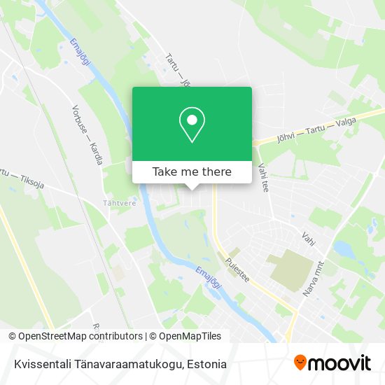 Карта Kvissentali Tänavaraamatukogu