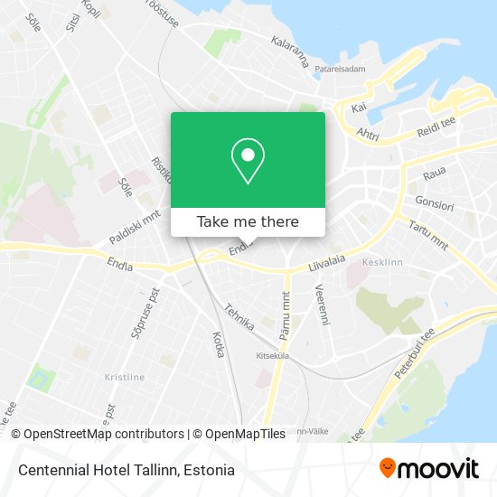 Centennial Hotel Tallinn map