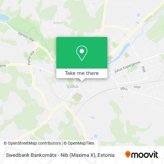 Swedbank Bankomāts - Nib (Maxima X) map