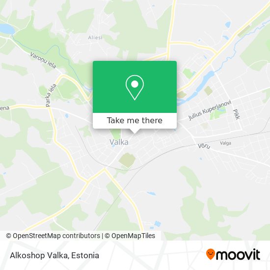 Alkoshop Valka map