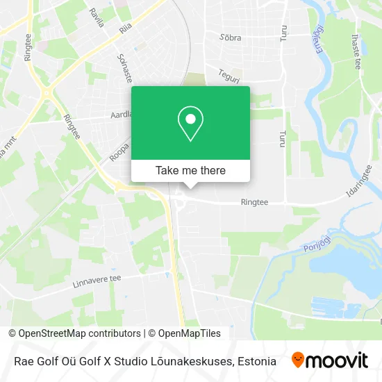 Карта Rae Golf Oü Golf X Studio Lõunakeskuses