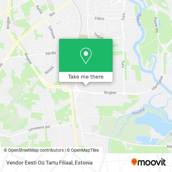 Vendor Eesti Oü Tartu Filiaal map