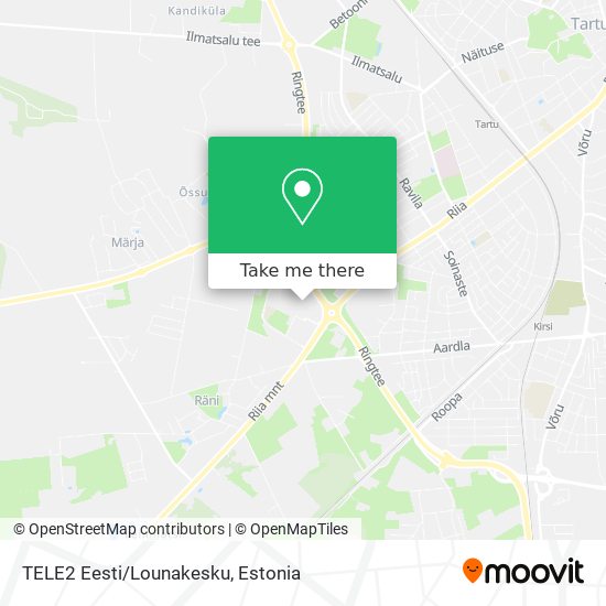 TELE2 Eesti/Lounakesku map
