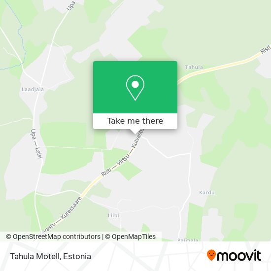 Tahula Motell map