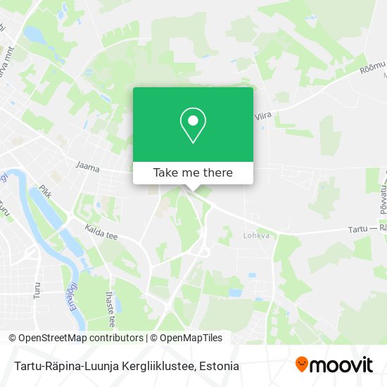 Tartu-Räpina-Luunja Kergliiklustee map