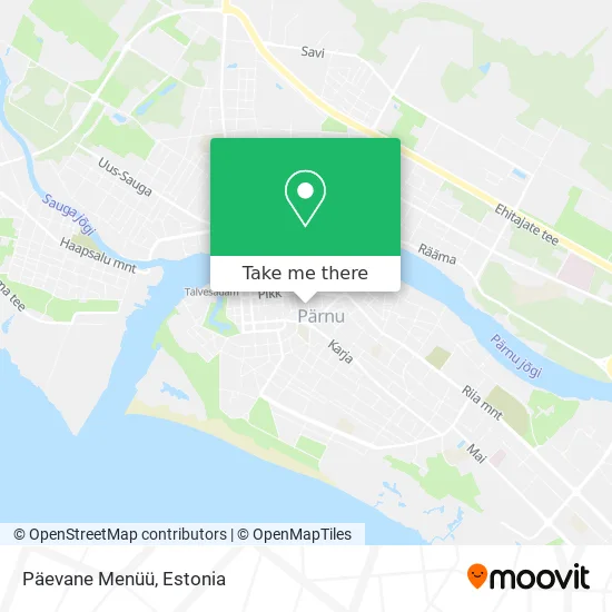 Карта Päevane Menüü