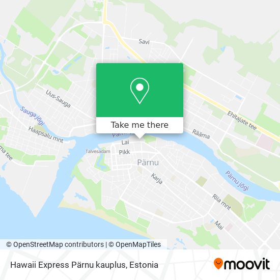 Hawaii Express Pärnu kauplus map