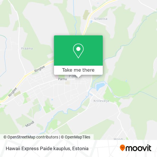 Hawaii Express Paide kauplus map