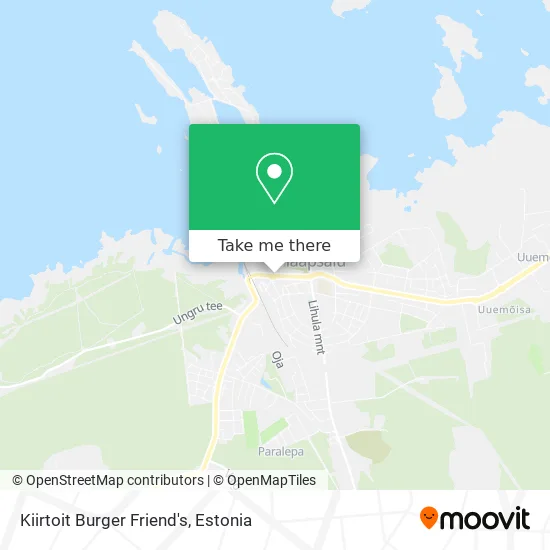 Карта Kiirtoit Burger Friend's