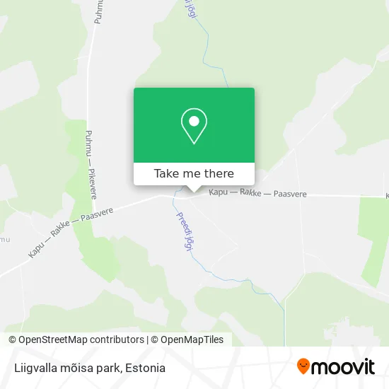 Liigvalla mõisa park map