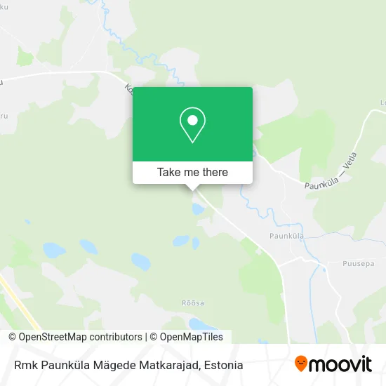 Карта Rmk Paunküla Mägede Matkarajad