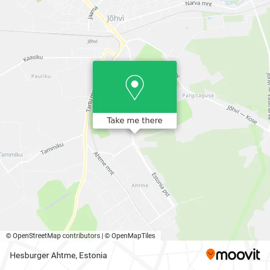 Карта Hesburger Ahtme
