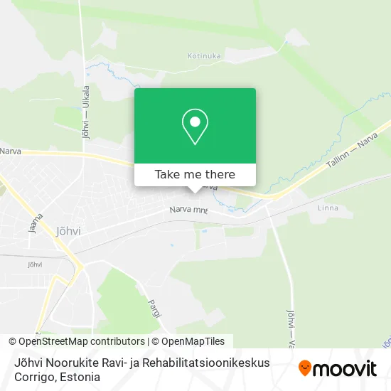 Карта Jõhvi Noorukite Ravi- ja Rehabilitatsioonikeskus Corrigo