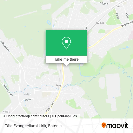 Карта Täis Evangeeliumi kirik