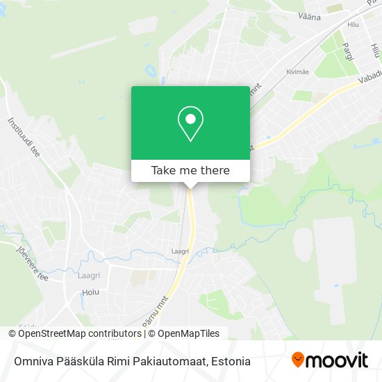 Omniva Pääsküla Rimi Pakiautomaat map