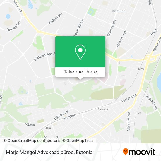 Marje Mangel Advokaadibüroo map