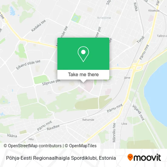 Карта Põhja-Eesti Regionaalhaigla Spordiklubi