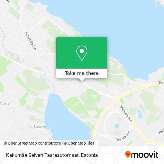 Карта Kakumäe Selveri Taaraautomaat