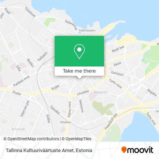 Tallinna Kultuuriväärtuste Amet map