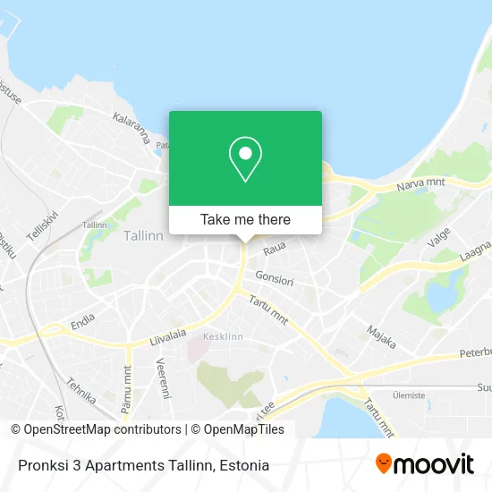 Pronksi 3 Apartments Tallinn map