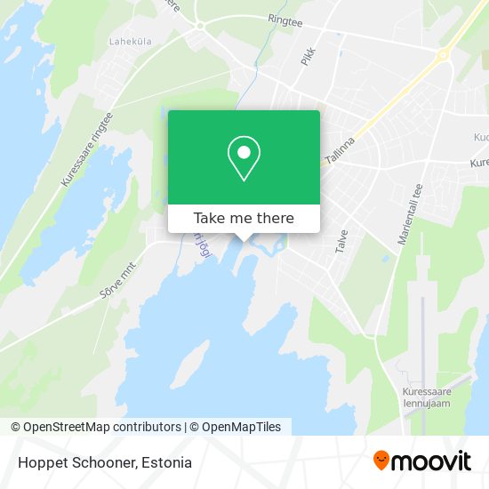 Hoppet Schooner map