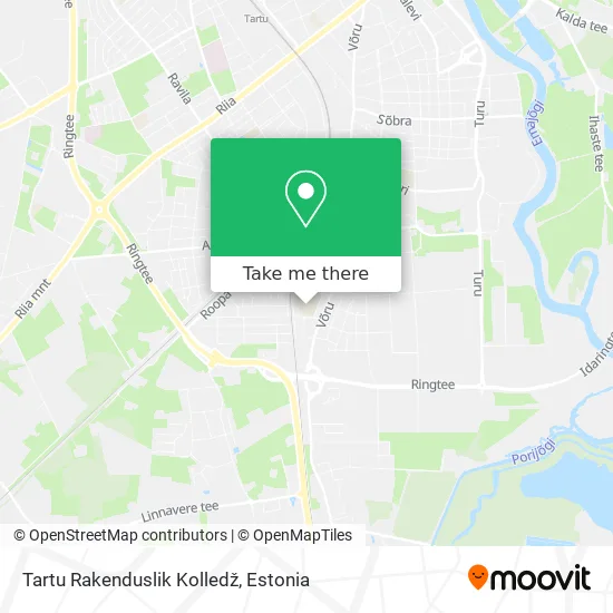 Карта Tartu Rakenduslik Kolledž