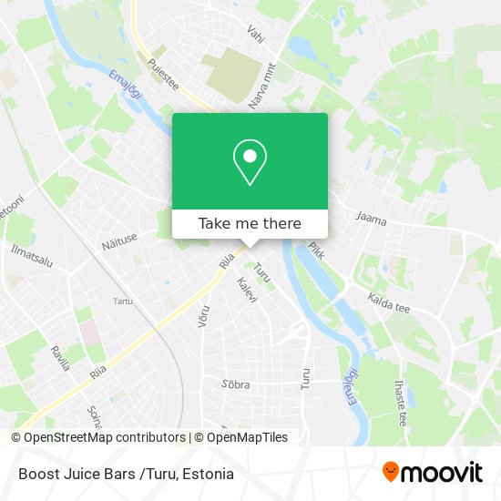 Карта Boost Juice Bars /Turu