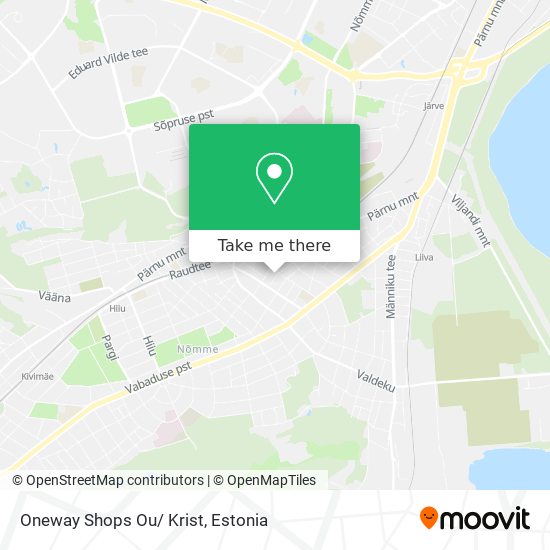 Карта Oneway Shops Ou/ Krist