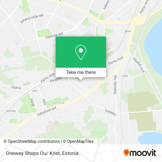 Карта Oneway Shops Ou/ Krist