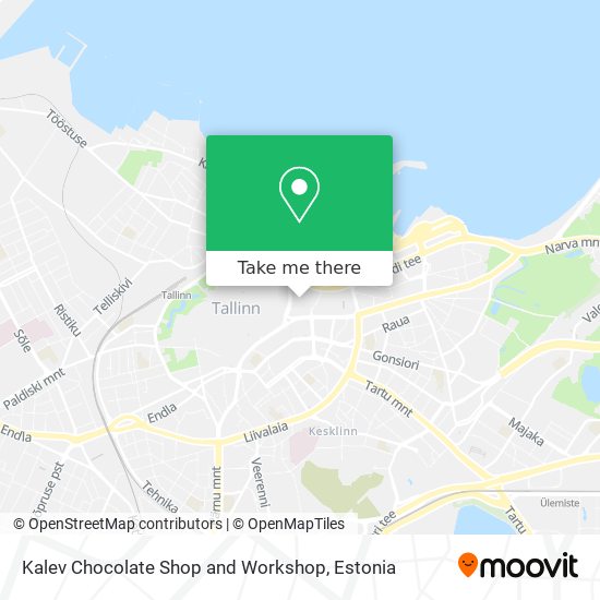 Kalev Chocolate Shop and Workshop map
