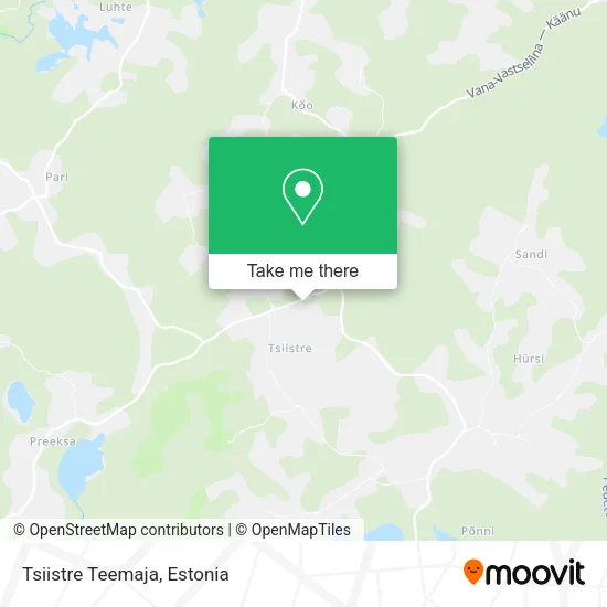 Tsiistre Teemaja map