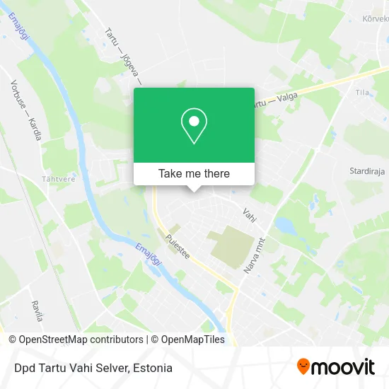 Карта Dpd Tartu Vahi Selver