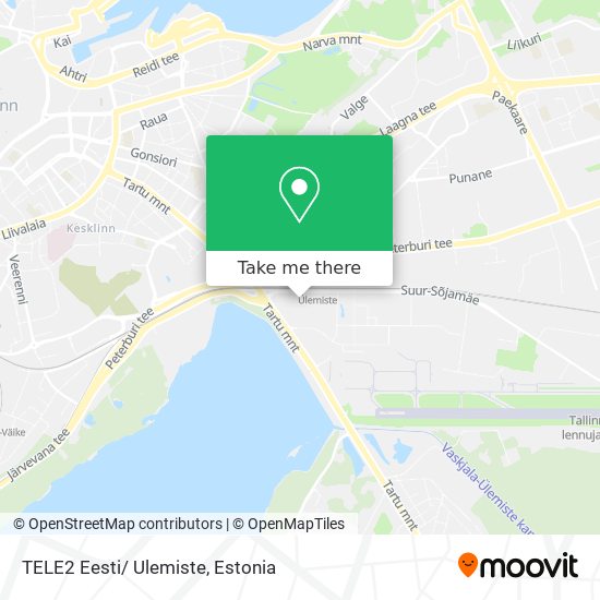 TELE2 Eesti/ Ulemiste map