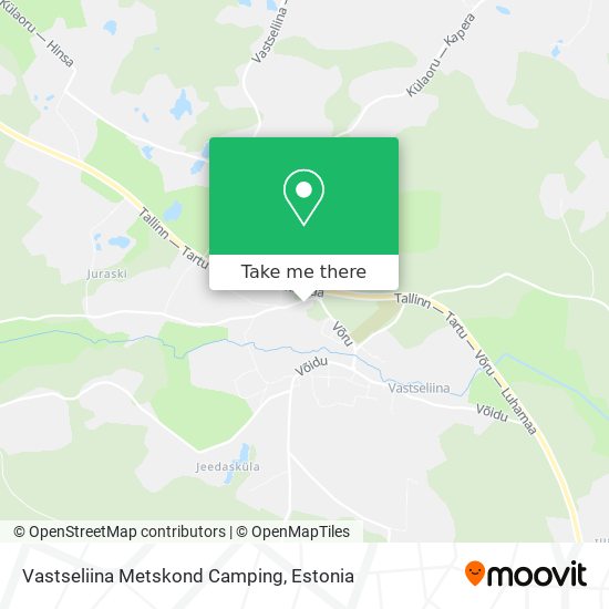 Карта Vastseliina Metskond Camping