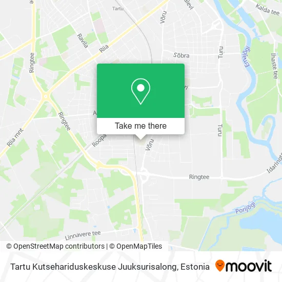 Карта Tartu Kutsehariduskeskuse Juuksurisalong
