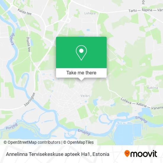 Карта Annelinna Tervisekeskuse apteek Ha1