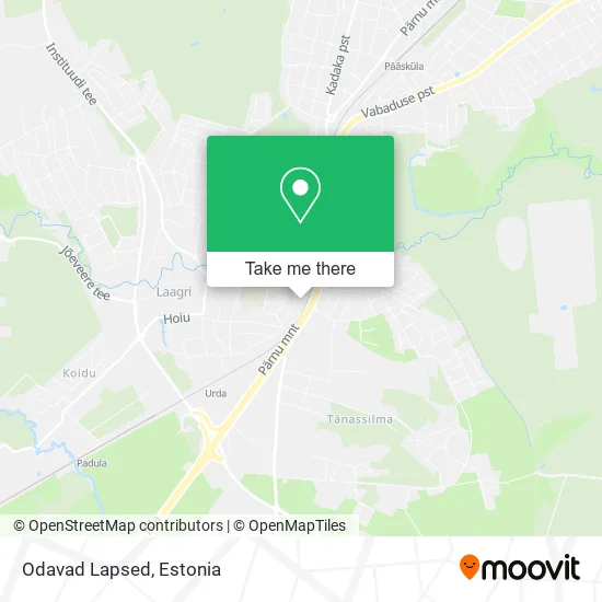 Карта Odavad Lapsed