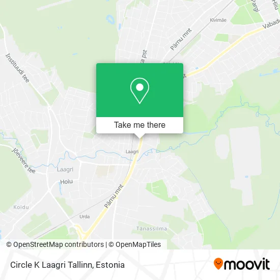 Circle K Laagri Tallinn map