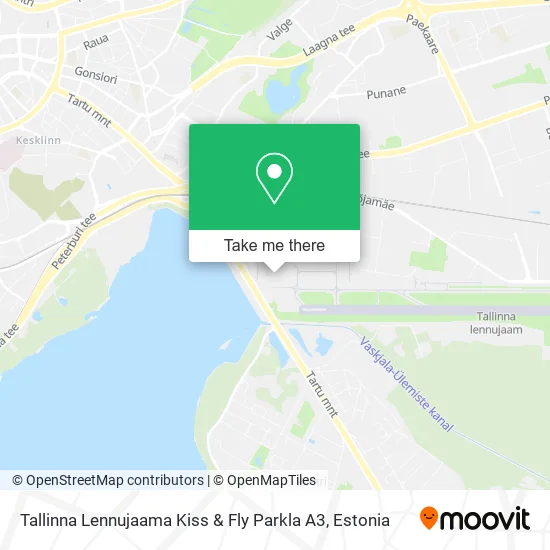 Tallinna Lennujaama Kiss & Fly Parkla A3 map
