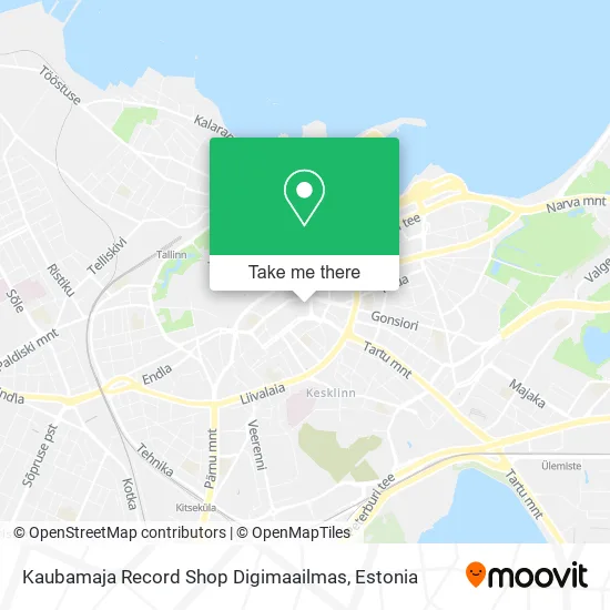 Карта Kaubamaja Record Shop Digimaailmas