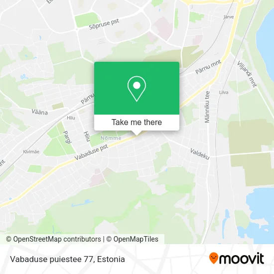 Карта Vabaduse puiestee 77