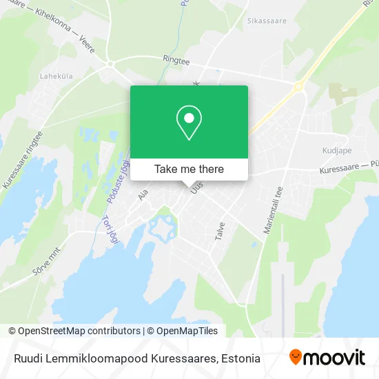 Карта Ruudi Lemmikloomapood Kuressaares