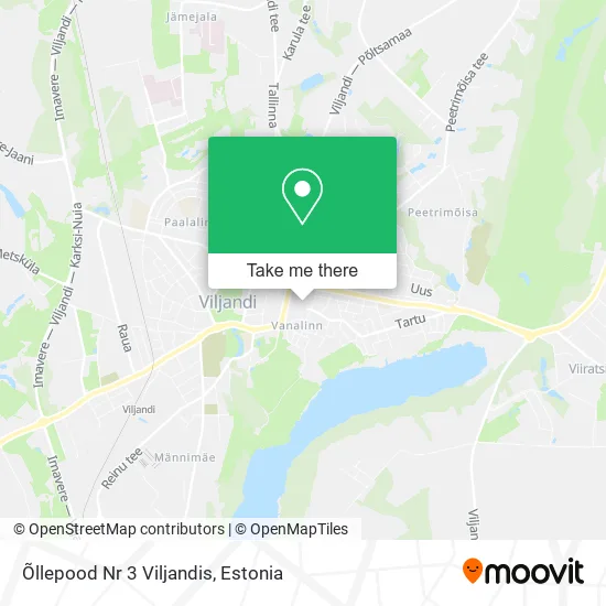 Карта Õllepood Nr 3 Viljandis