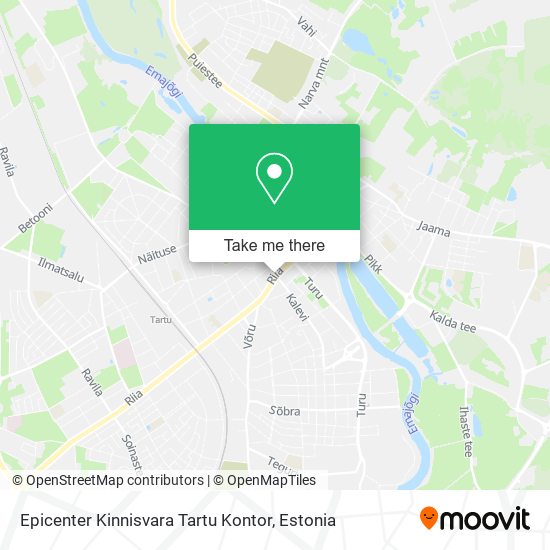 Карта Epicenter Kinnisvara Tartu Kontor