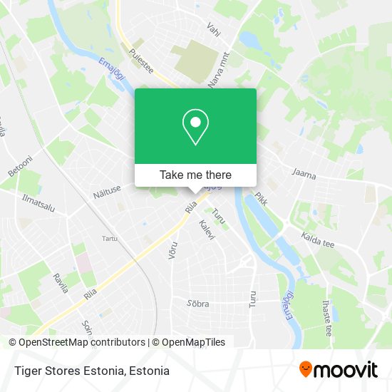 Tiger Stores Estonia map