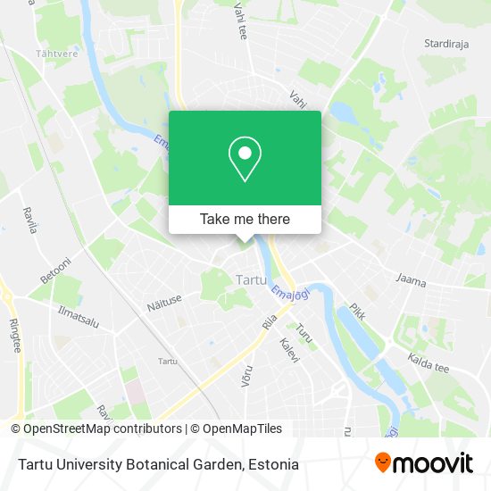 Tartu University Botanical Garden map