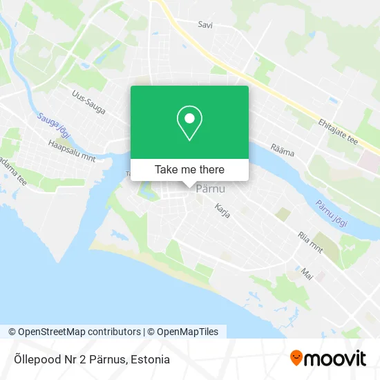Карта Õllepood Nr 2 Pärnus