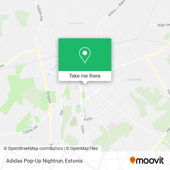 Adidas Pop-Up Nightrun map