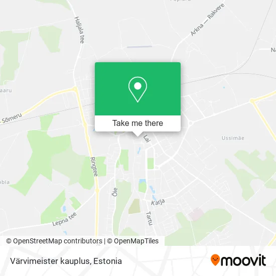 Карта Värvimeister kauplus