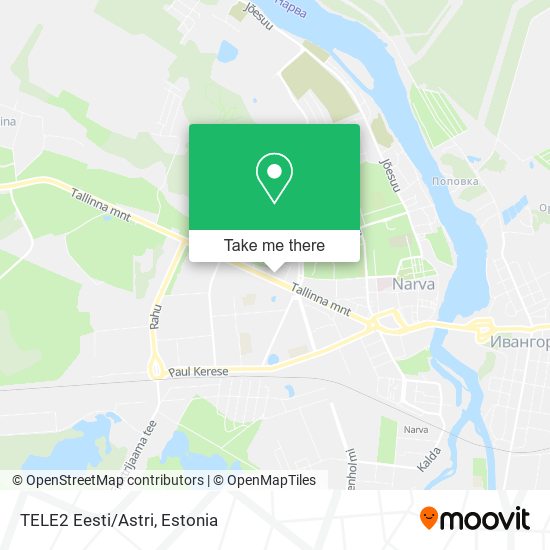 TELE2 Eesti/Astri map